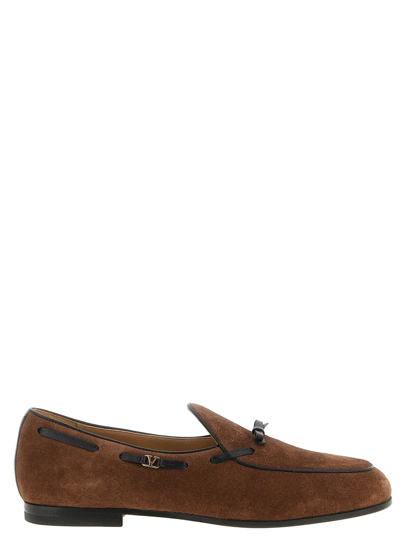 Brown Calfskin Slip-On Loafers