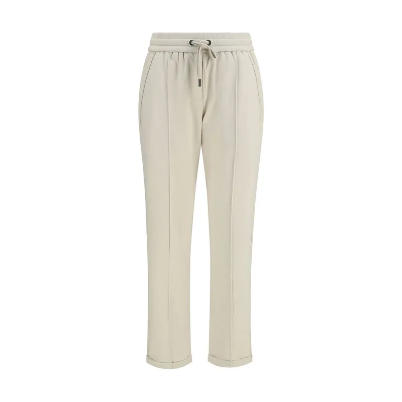 Beige Cotton Joggers (Workout Pants)