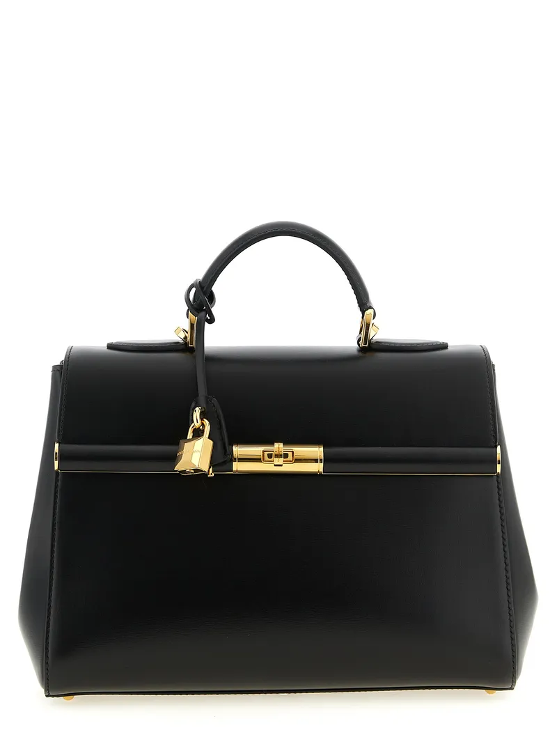 Black Lamb Leather Handbag