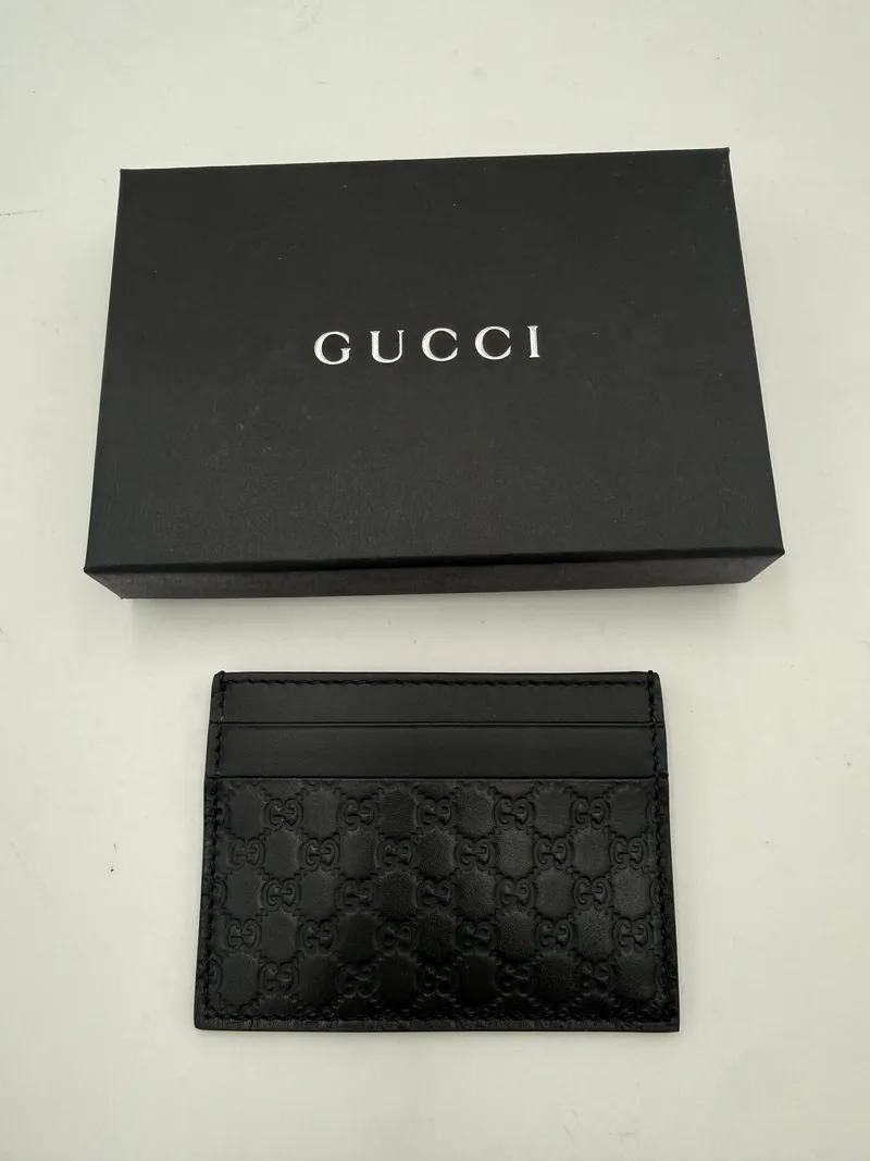GUCCI GG Leather Black Cardholder