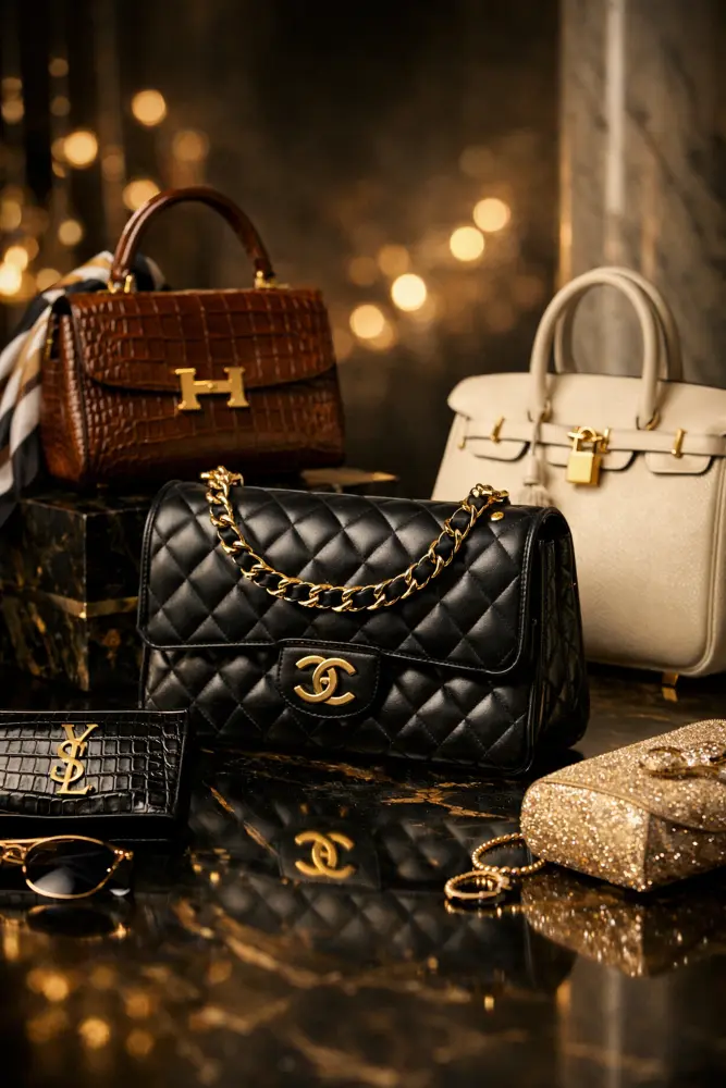 Luxury designer bags selection