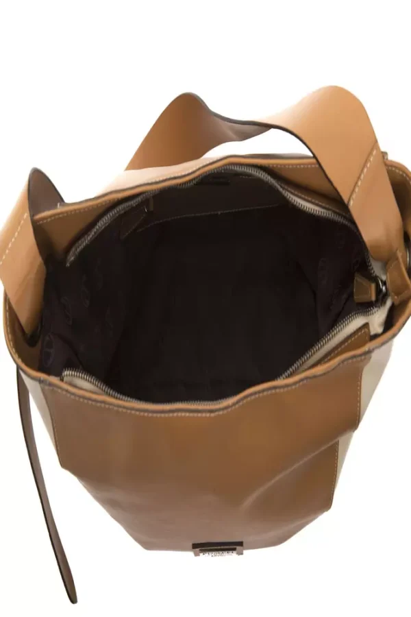 Pompei Donatella Brown Leather Women Shoulder Bag – Image 5