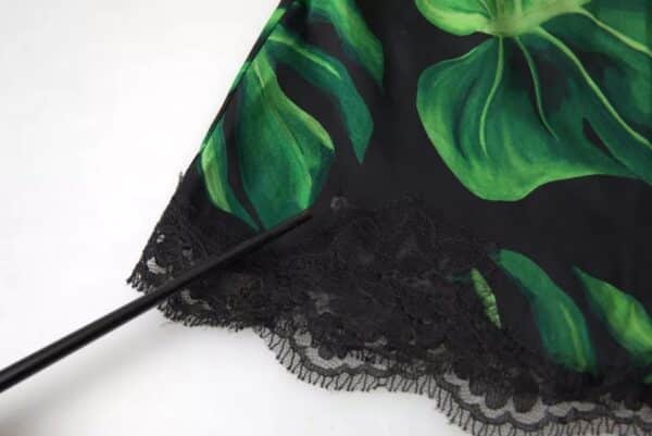 Dolce & Gabbana Black Philodendron Print Silk Camisole Underwear – Image 6