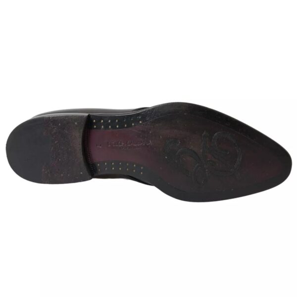 Dolce & Gabbana Black Leather Derby Formal Dress Men Shoes – Image 3