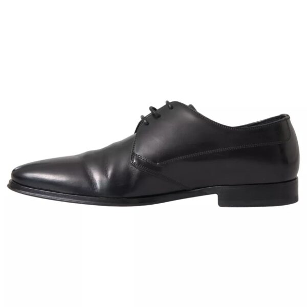 Dolce & Gabbana Black Leather Derby Formal Dress Men Shoes – Image 4