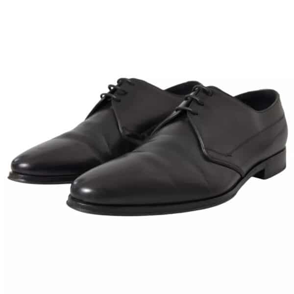 Dolce & Gabbana Black Leather Derby Formal Dress Men Shoes – Image 8