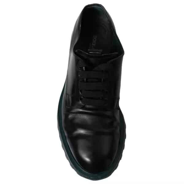 Dolce & Gabbana Black Leather Derby Formal Dress Shoes – Image 2