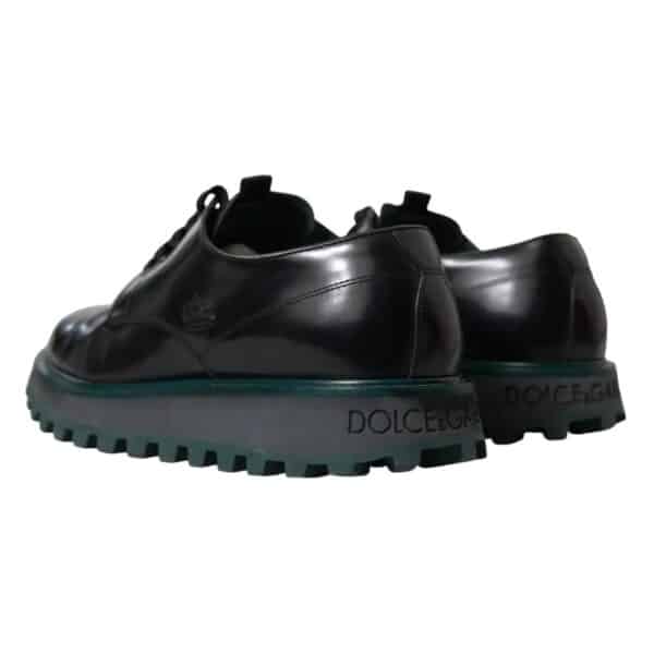 Dolce & Gabbana Black Leather Derby Formal Dress Shoes – Image 5