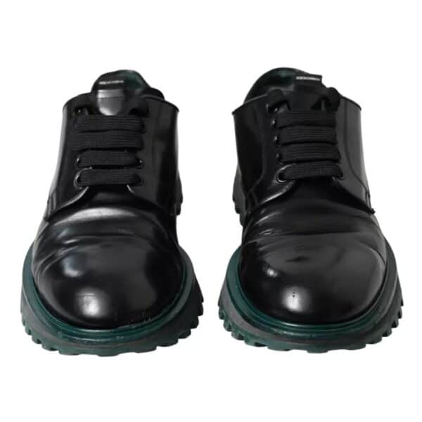 Dolce & Gabbana Black Leather Derby Formal Dress Shoes – Image 6
