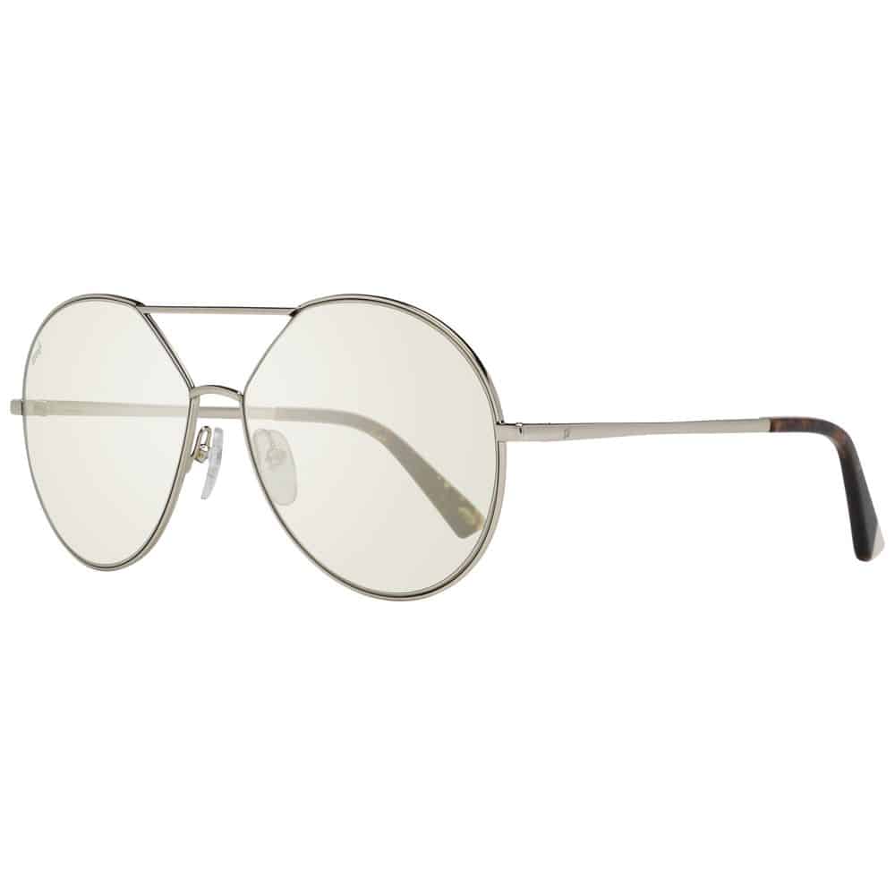 Lunettes de soleil en métal argenté.