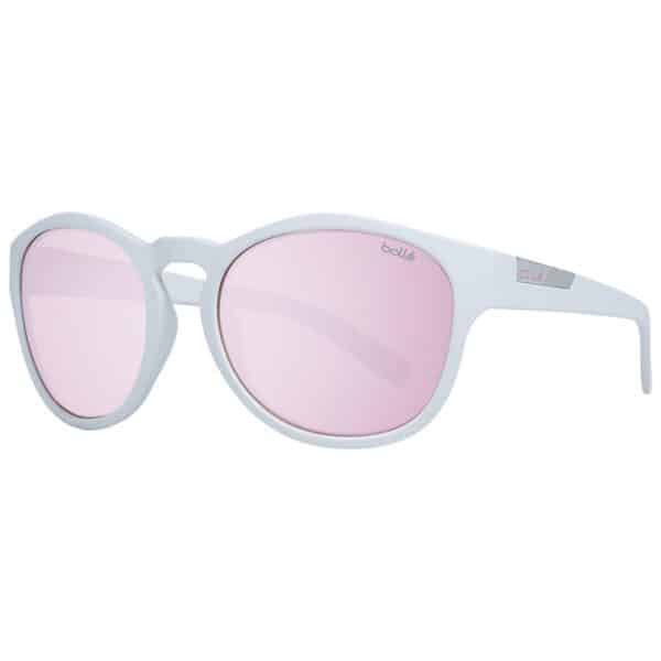 Lunettes de soleil blanches avec verres roses.