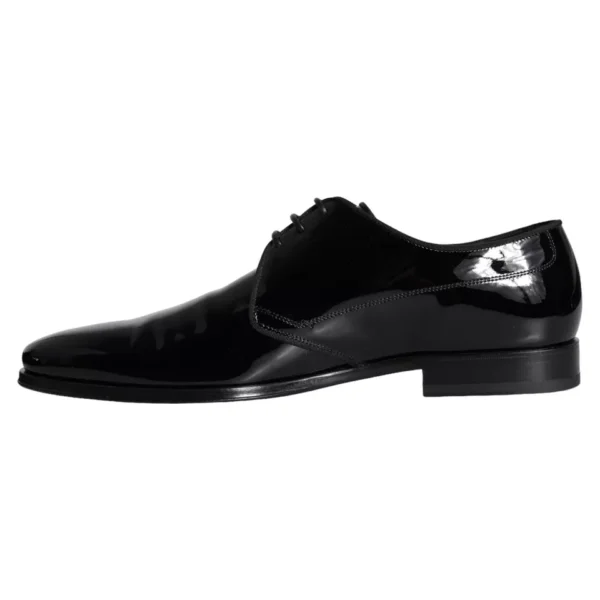 Dolce & Gabbana Black Calfskin Leather Derby Men Dress Shoes – Image 6