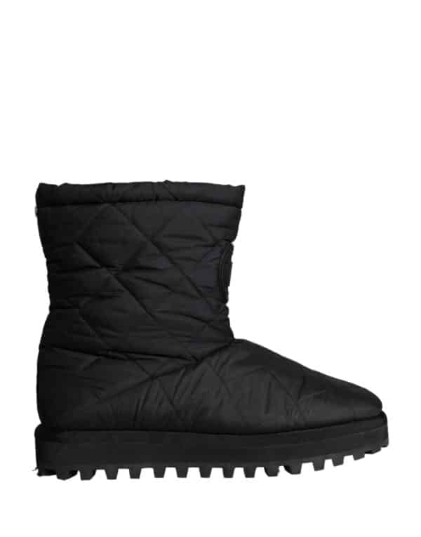 Dolce & Gabbana Black Nylon Padded Mid Calf Men Boots Shoes – Image 5