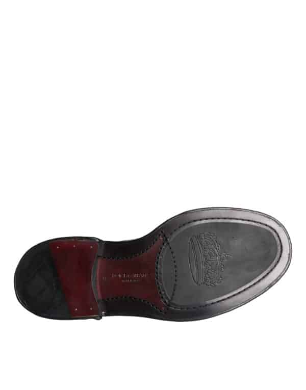 Dolce & Gabbana Black Leather Oxford Wingtip Formal Men Shoes – Image 6