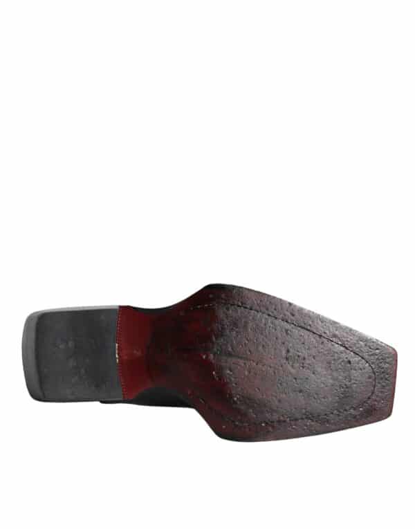 Dolce & Gabbana Black Calfskin Leather Derby Dress Men Shoes – Image 7