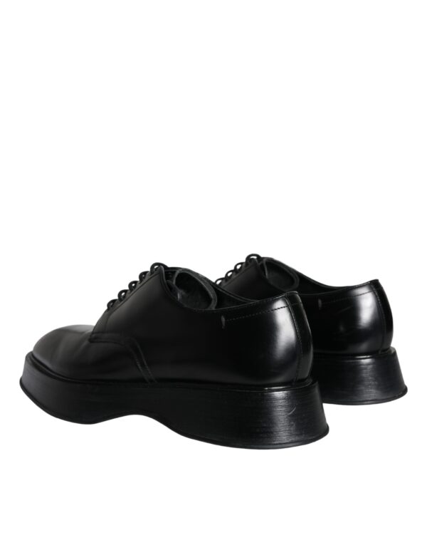 Dolce & Gabbana Black Calf Leather Derby Formal Dress Shoes – Image 6