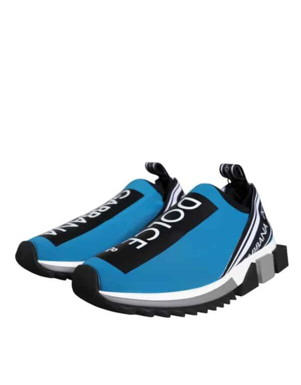 Dolce & Gabbana Blue Logo Low Top Sorrento Men Sneakers Shoes – Image 3