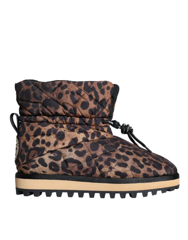 Dolce & Gabbana Brown Leopard Ankle Boots Padded Shoes – Image 5