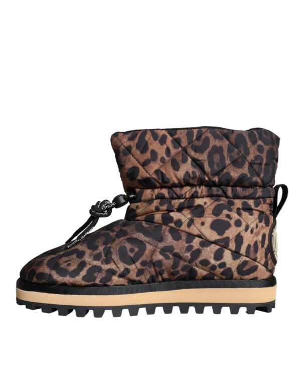 Dolce & Gabbana Brown Leopard Ankle Boots Padded Shoes – Image 6