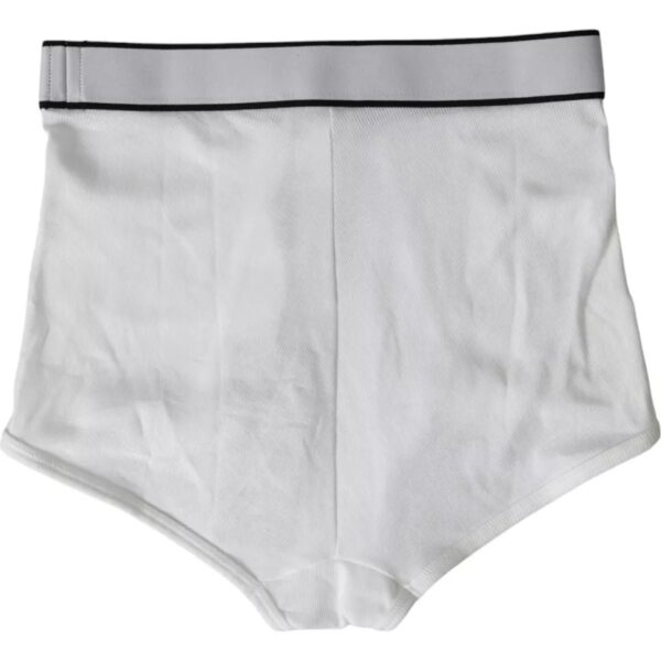 Dolce & Gabbana White Cotton Stretch Branded Logo Underwear – Image 2