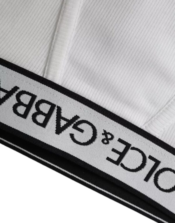 Dolce & Gabbana White Cotton Stretch Branded Logo Underwear – Image 3