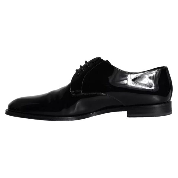 Dolce & Gabbana Black Calfskin Leather Derby Men Dress Shoes – Image 5
