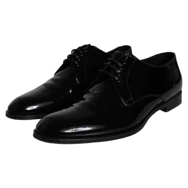 Dolce & Gabbana Black Calfskin Leather Derby Men Dress Shoes – Image 8
