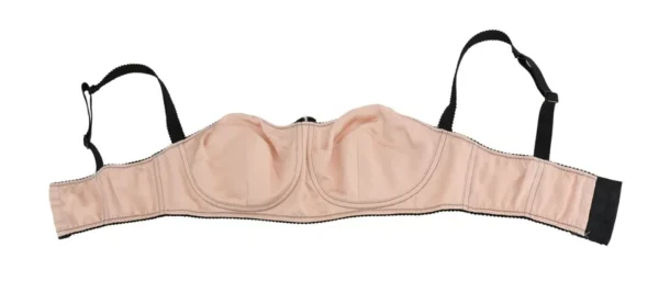 Dolce & Gabbana Black Straps Pink Balconcino Bra – Image 4