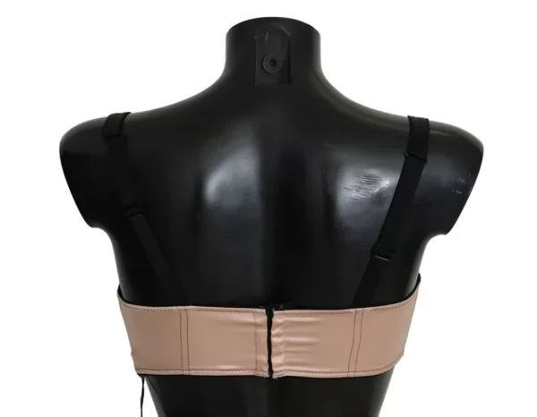 Dolce & Gabbana Black Straps Pink Balconcino Bra – Image 3
