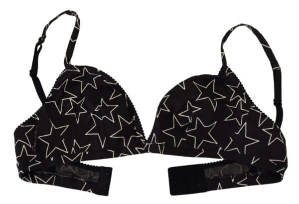 Dolce & Gabbana Black Millennials Star Non Wire Cotton Bra Underwear – Image 2