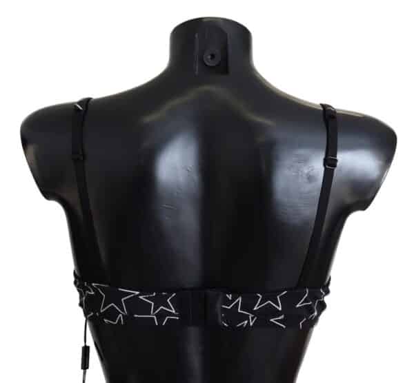 Dolce & Gabbana Black Millennials Star Non Wire Cotton Bra Underwear – Image 3