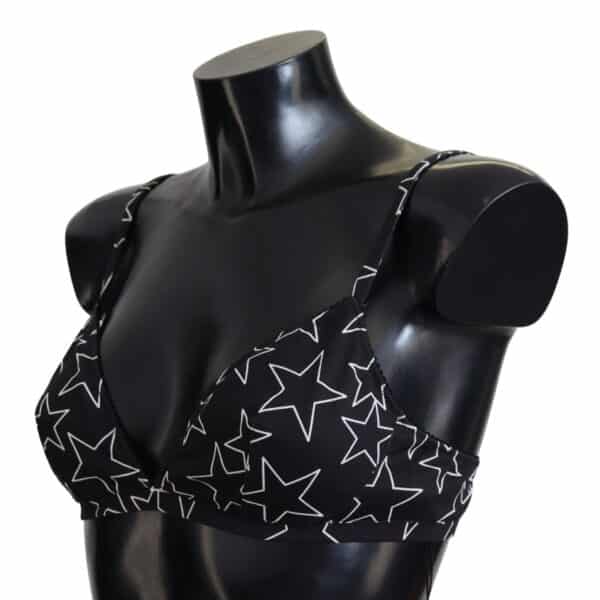 Dolce & Gabbana Black Millennials Star Non Wire Cotton Bra Underwear – Image 4