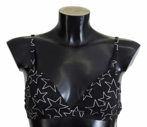 Dolce & Gabbana Black Millennials Star Non Wire Cotton Bra Underwear – Image 5