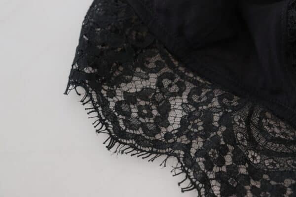 Dolce & Gabbana Black Floral Lace Stretch Bralette Underwear – Image 6