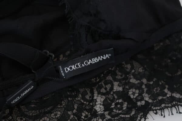 Dolce & Gabbana Black Floral Lace Stretch Bralette Underwear – Image 7