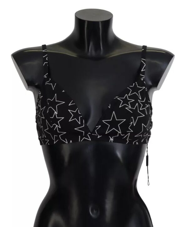 Dolce & Gabbana Black Millennials Star Non Wire Cotton Bra Underwear – Image 4