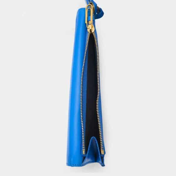 Off-White Blue Leather Shoulder Bag – Image 3