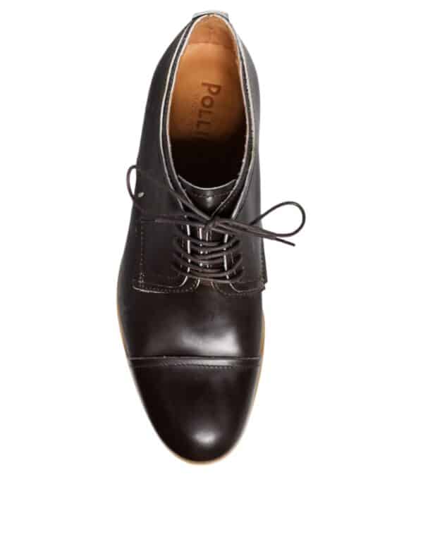 Pollini Black White Leather Lace Up Men Dress Formal Shoes – Image 8