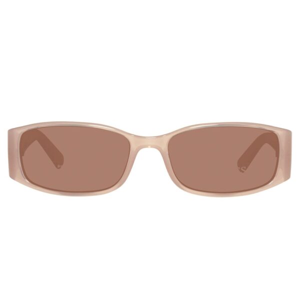 Lunettes de soleil teintées couleur beige clair.
