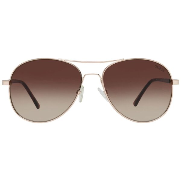 Lunettes de soleil aviateur avec dégradé marron.