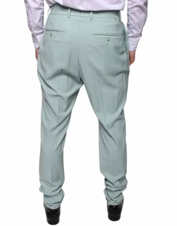 Dolce & Gabbana Mint Green Cotton Dress Pants – Image 4