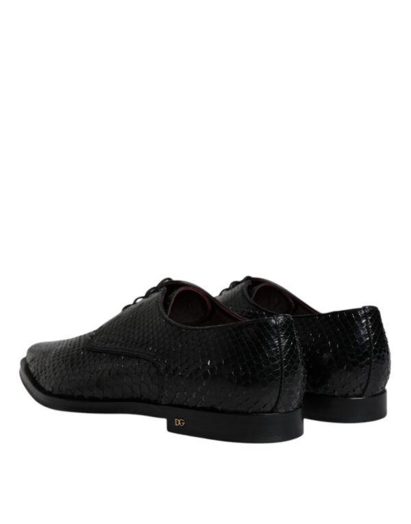 Dolce & Gabbana Black Leather Derby Formal Dress Shoes – Image 5