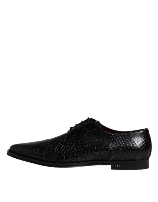 Dolce & Gabbana Black Leather Derby Formal Dress Shoes – Image 6