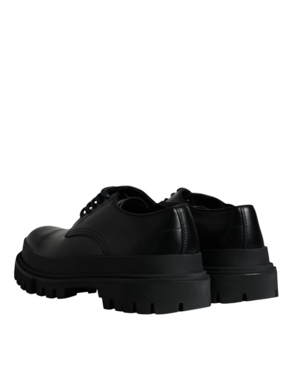 Dolce & Gabbana Black Leather Lace Up Trekking Dress Shoes – Image 5