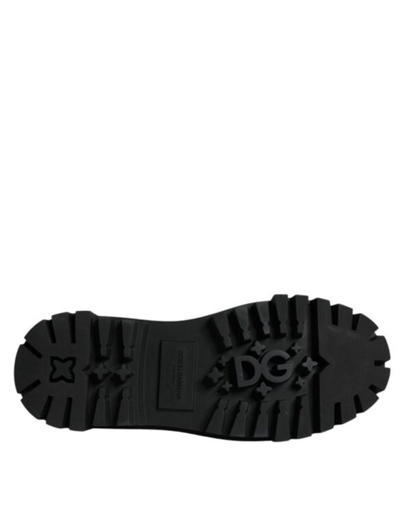 Dolce & Gabbana Black Leather Lace Up Trekking Dress Shoes – Image 8