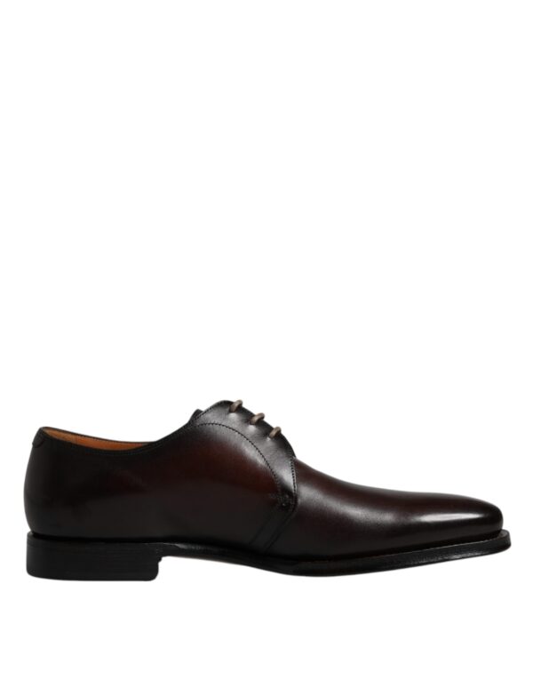Dolce & Gabbana Black Leather Lace Up Men Derby Formal Shoes – Image 7