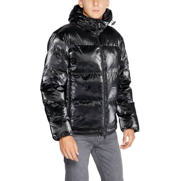 EA7 Emporio Armani Black Polyester Jackets & Coat – Image 4