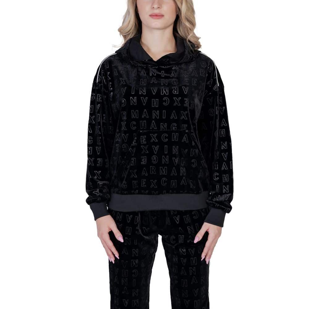 Armani Exchange Black Polyester Hoody
