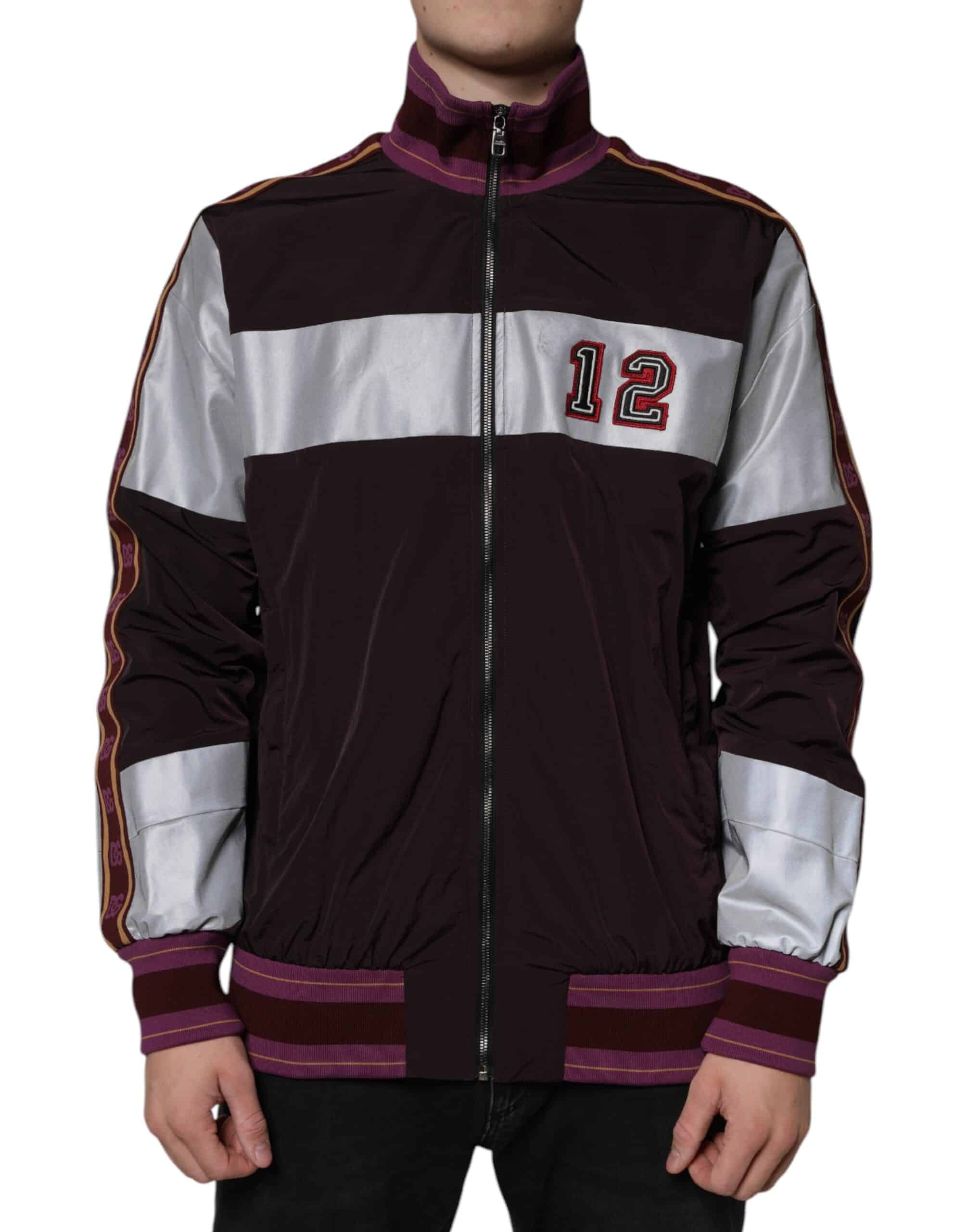 Dolce & Gabbana Black Logo Monogram Full Zip Bomber Jacket