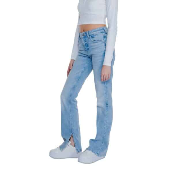 Guess Light Blue Cotton Mom Jean – Image 3